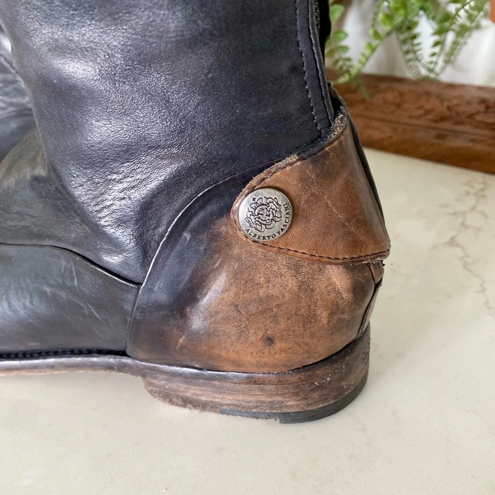 Alberto Fasciani Leather Riding Boots Sz 38.5 (US 8)